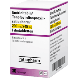 Emtricitabin Tenofovirdisoproxil ratiopharm Filmtabletten Truvada Generika